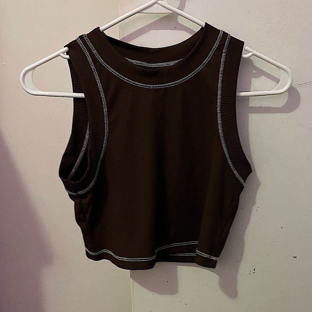 SHEIN Brown Cropped Tank Top